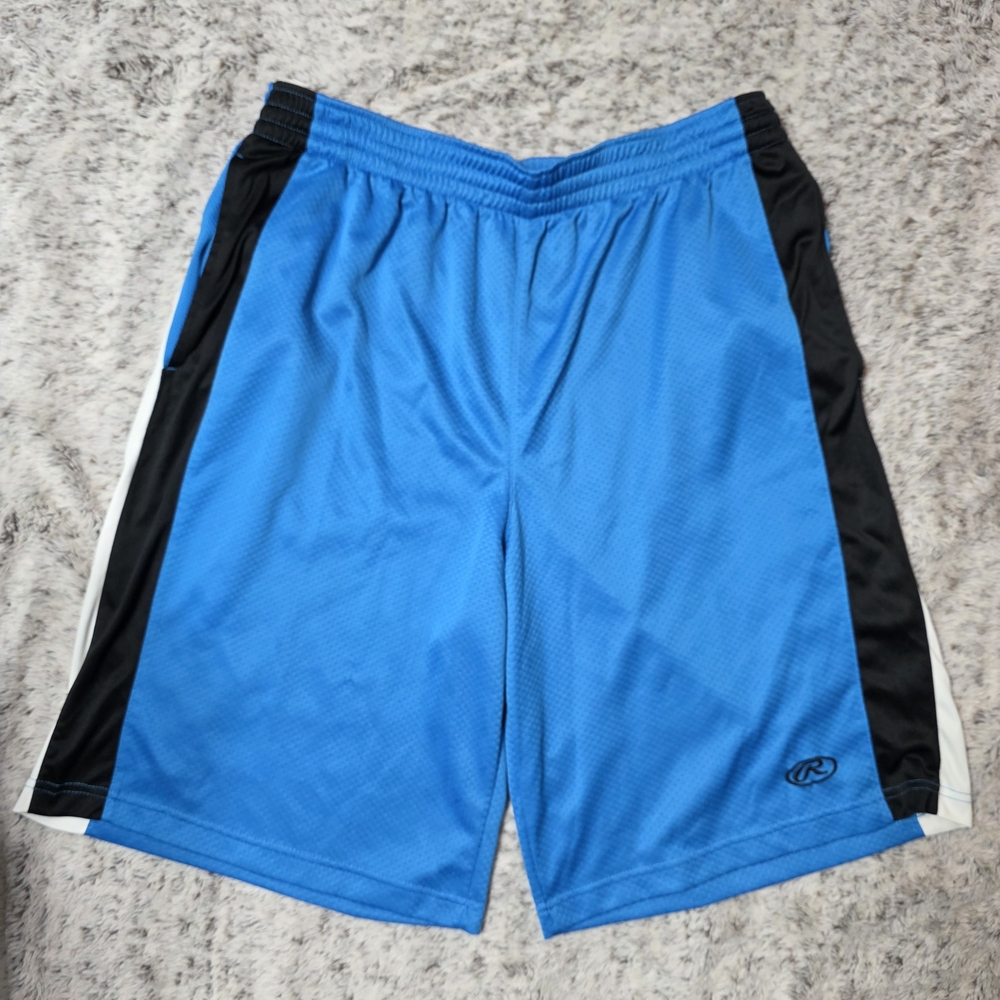 Rawlings Blue and Black Men's Athletic Shorts - Size XL